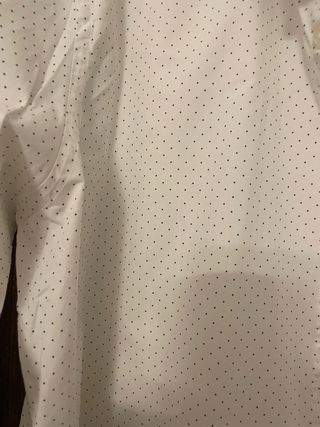 Camisa blanca caballero con puntos