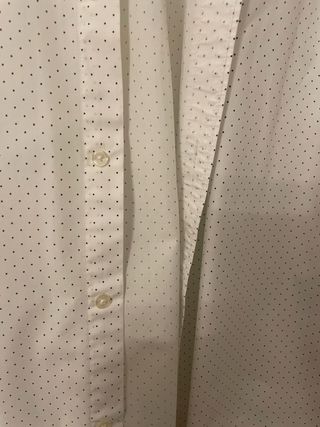 Camisa blanca caballero con puntos