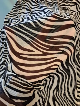 Camisón corto cebra talla 42 de Blanco