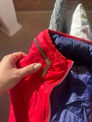 Chaqueta Michael Kors Packable Talla L Roja/Azul