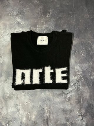 Maglione Arte nero con logo