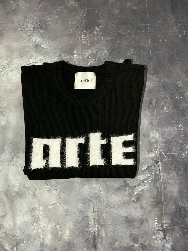 Maglione Arte nero con logo