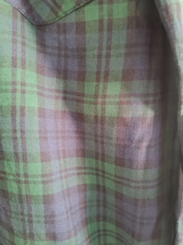 Camisa cuadros verde y azul 42