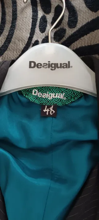 Abrigo/Gabardina Desigual Azul/Gris