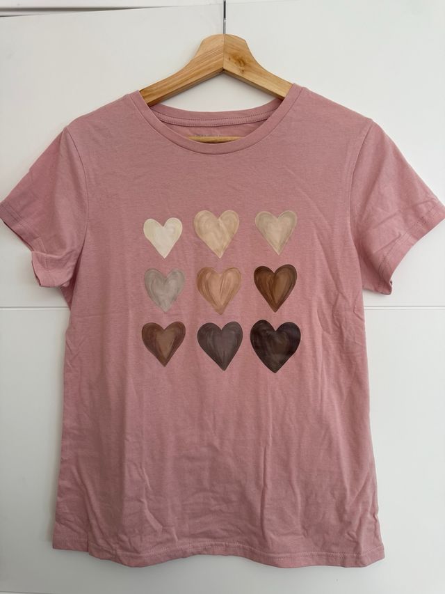 Camiseta Shein Corazones Talla Única