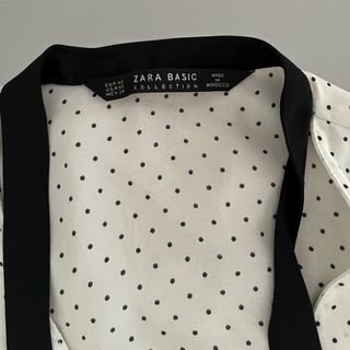 Blusa Zara Transparente Lunares Talla XS