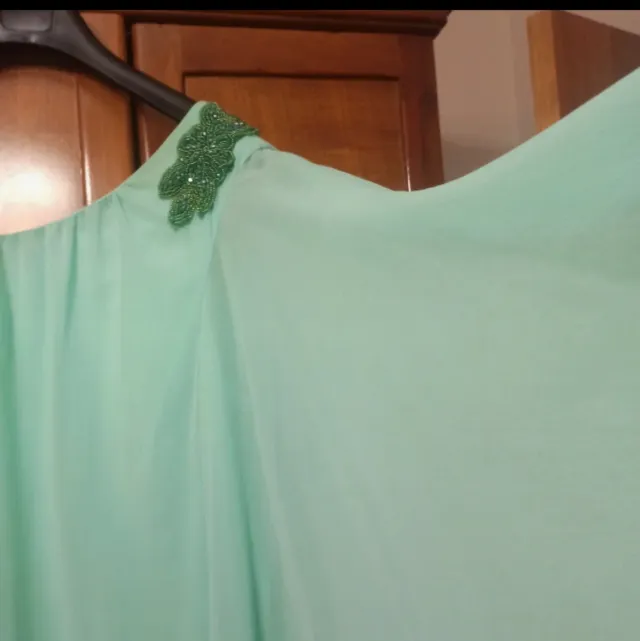 Vestido ancho teal talla única