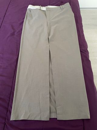 Falda larga Zara gris