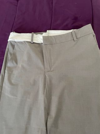 Falda larga Zara gris