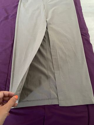 Falda larga Zara gris