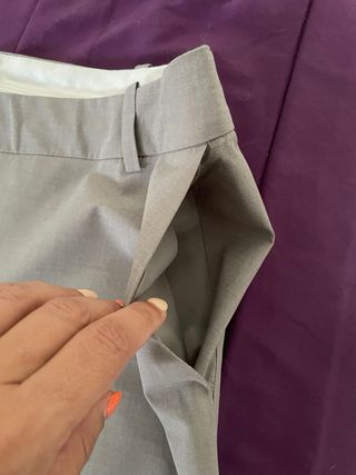 Falda larga Zara gris