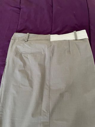 Falda larga Zara gris