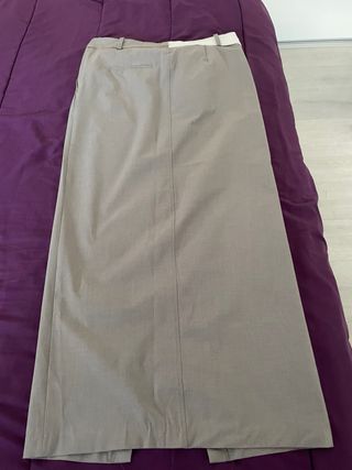 Falda larga Zara gris