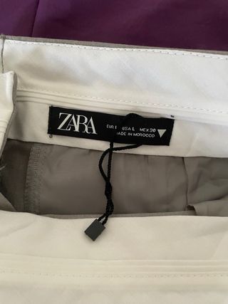 Falda larga Zara gris