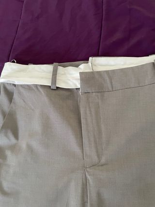 Falda larga Zara gris