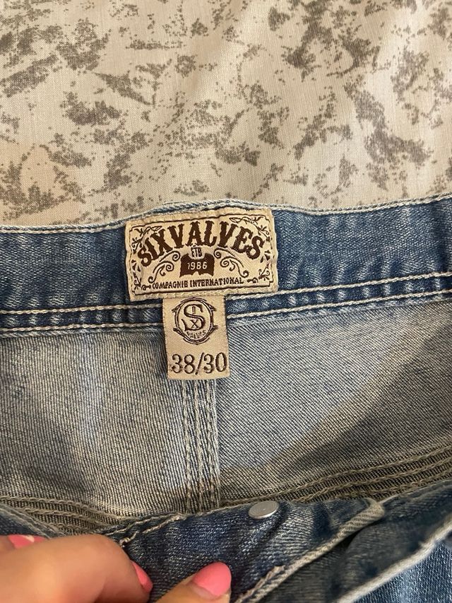 SIXVALVES Vaqueros Cortos Azules Talla M