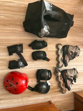 Patines Talla 34-37 + Casco y Protecciones
