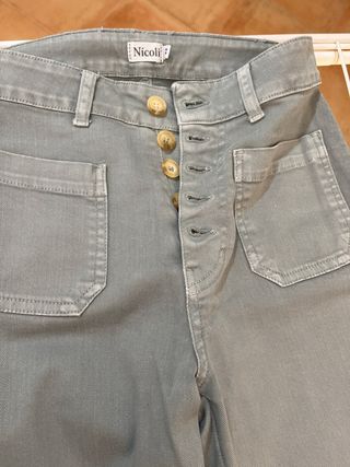 Pantalón vaquero verde Nicoli