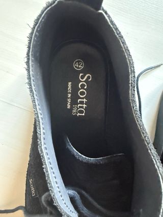 Botines ante Scotta azules