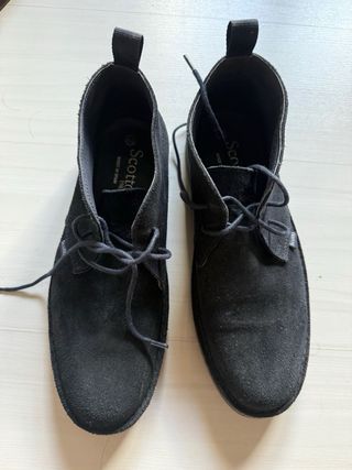 Botines ante Scotta azules
