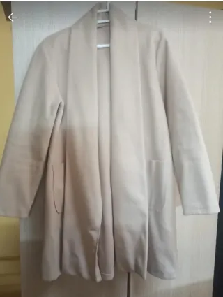 Abrigo paño beige talla única