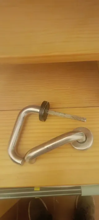 6 Manillas Puerta Acero Inoxidable con picaporte