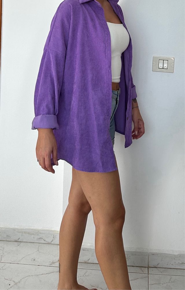 Sobrecamisa Morada Oversize