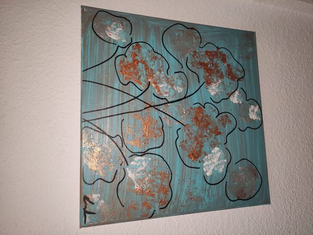 Cuadro decorativo color azul