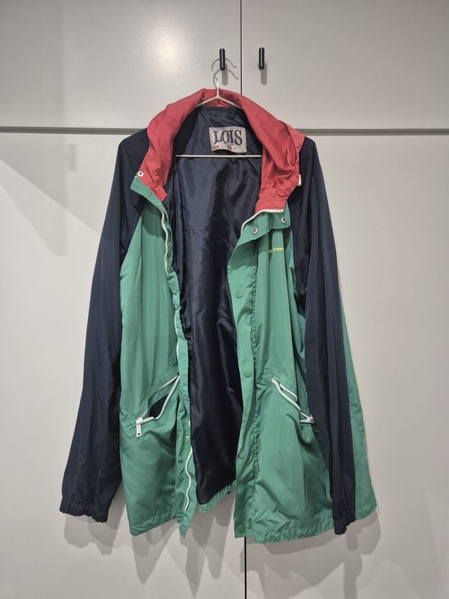 Chaqueta Lois verde y azul