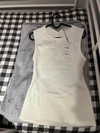 Top Zara Blanco Talla L
