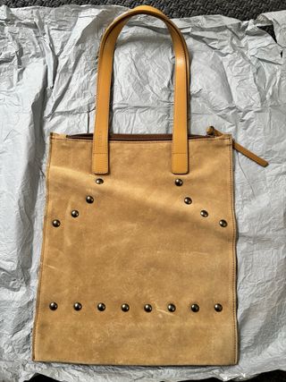 Bolso Furla Ante Beige Tachuelas