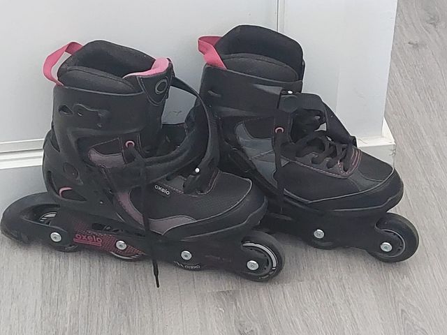 Patines Oxelo new roller fit 3 negros y rosas T.40