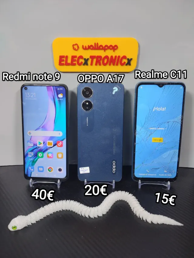 Redmi note 9, OPPO A17 y realme C11