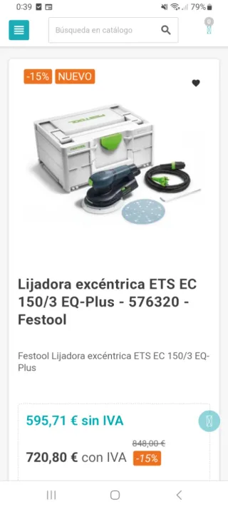 Lijadora Festool ETS EC 150/5
