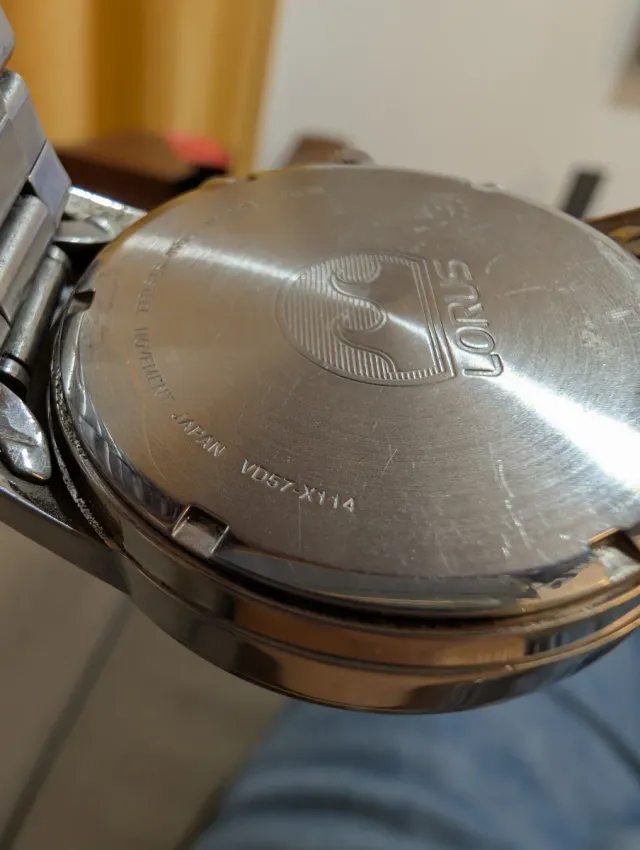 Lorus Chronograph VD57-X114 Esfera Blanca Acero