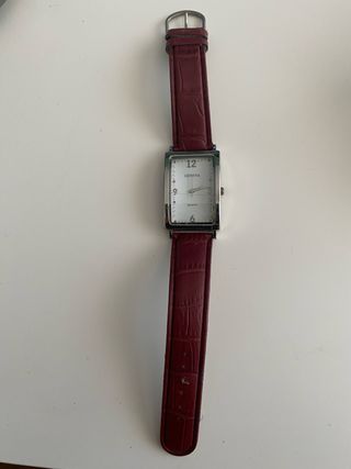 Reloj Geneva Cuarzo Correa Roja