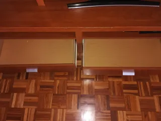 Mueble de salón más mesa de comedor con 6 sillas.