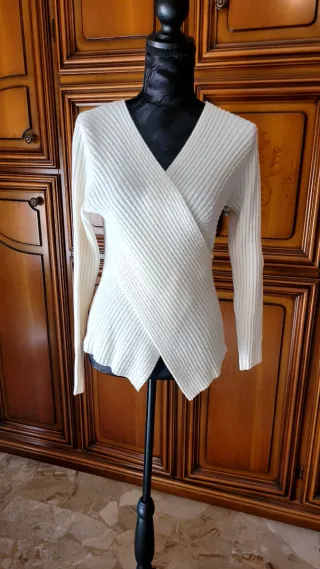 Maglioncino misto lana bianco