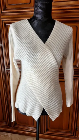 Maglioncino misto lana bianco