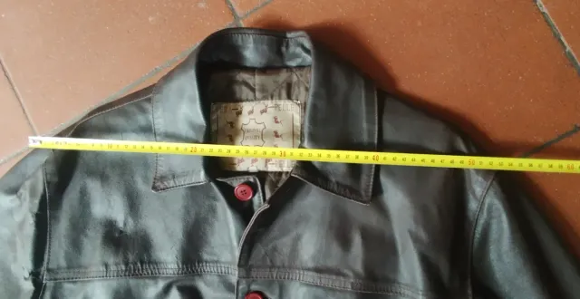 Giacca in pelle marrone vintage