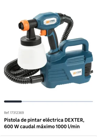 Pistola Pintura Eléctrica Dexter 600W 1000L/min