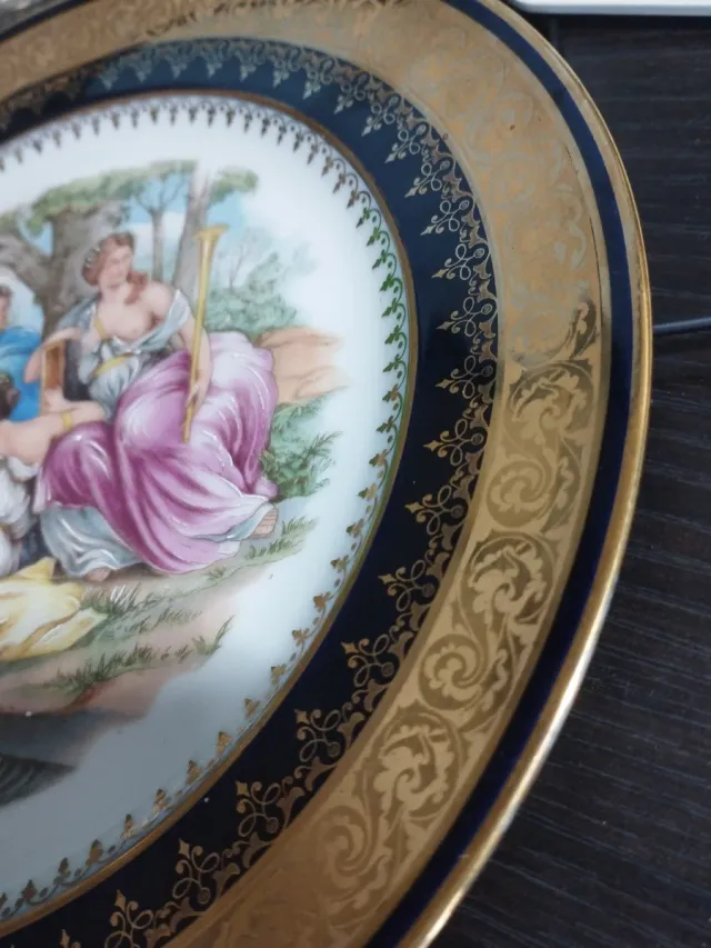 2 Platos Limoges Cerámica 25cm y 14cm