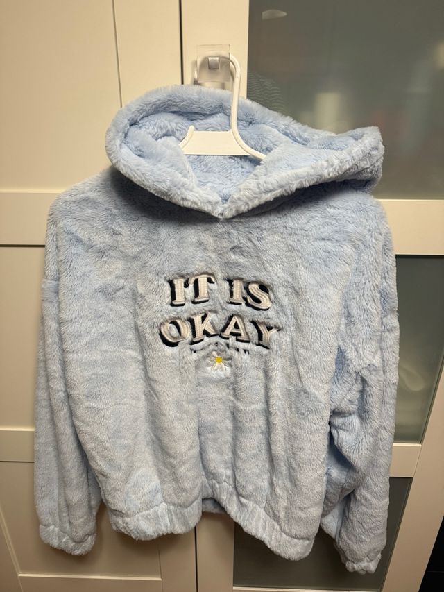 Sudadera Bershka Celeste Talla M