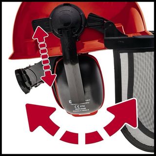 Casco Einhell seguridad ajustable con pantalla