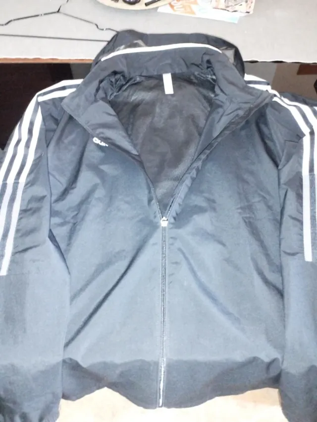 Chaqueta Adidas Hombre Negra y Gris