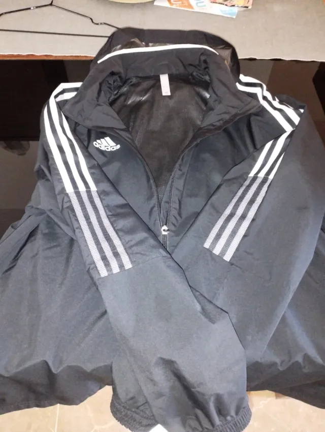 Chaqueta Adidas Hombre Negra y Gris