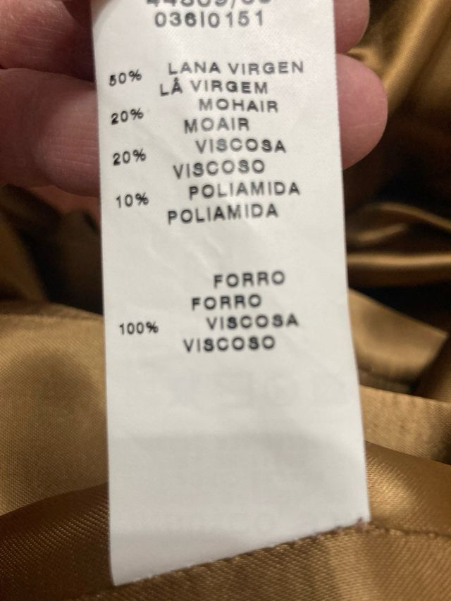 Abrigo largo marrón talla 44