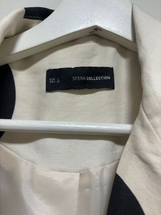 Americana Zara lunares beige y negro Talla L