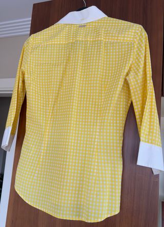 Blusa cuadros vichy amarilla Pedro del Hierro