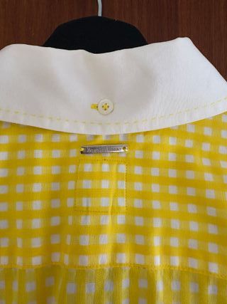 Blusa cuadros vichy amarilla Pedro del Hierro